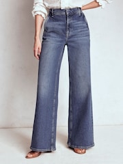 Boden Blue High Rise Clean Wide Jeans - Image 1 of 6