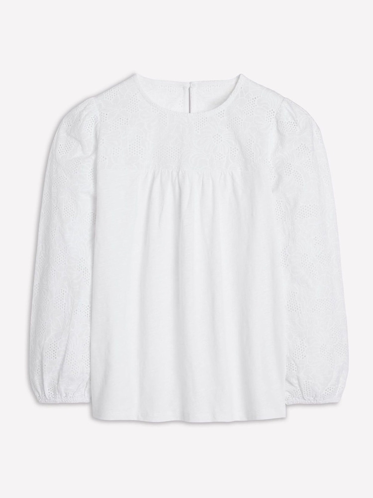 Boden White May Broderie Blouse - Image 5 of 5