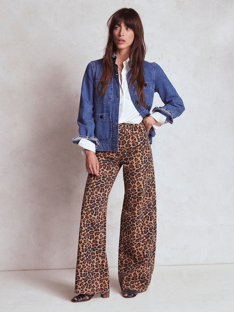Boden Brown High Rise Wide Leg Jeans - Image 1 of 6 Boden Brown High Rise Wide Leg Jeans - Image 1 of 6