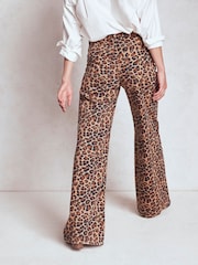 Boden Brown High Rise Wide Leg Jeans - Image 3 of 6