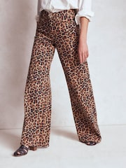 Boden Brown High Rise Wide Leg Jeans - Image 4 of 6