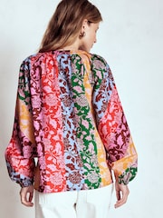 Boden Green Long Sleeve Notch Top - Image 3 of 6
