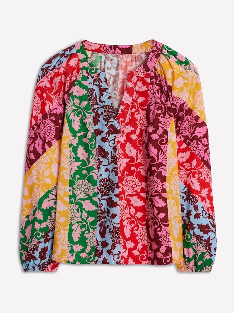 Boden Green Long Sleeve Notch Top - Image 6 of 6