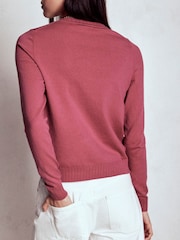 Boden Pink Emilia Cotton Crew Jumper - Image 5 of 6