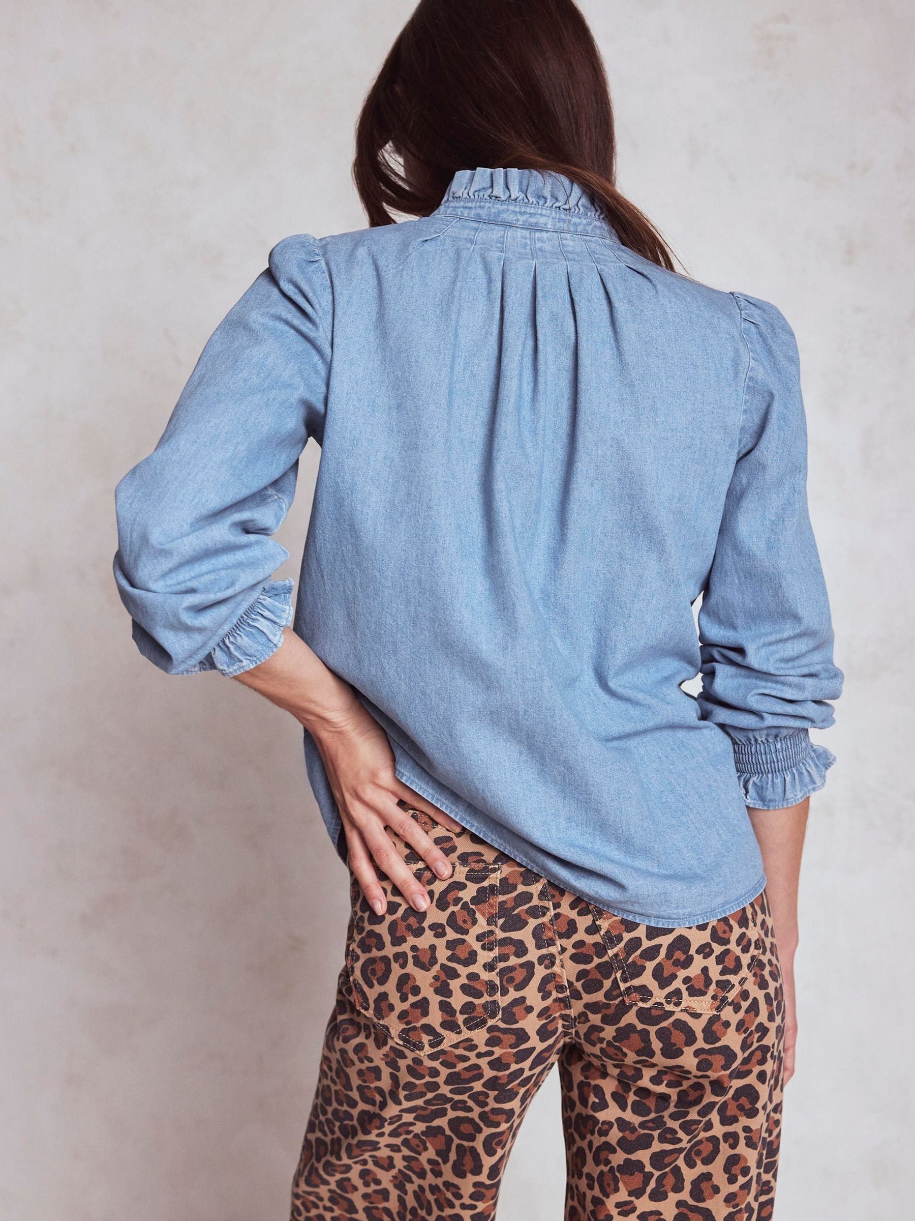 Buy Boden Blue Lorna Denim Top from Next Kazakhstan