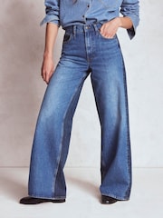 Boden Blue High Rise Wide Leg Jeans - Image 3 of 7