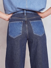 Boden Blue High Rise Wide Leg Jeans - Image 6 of 7
