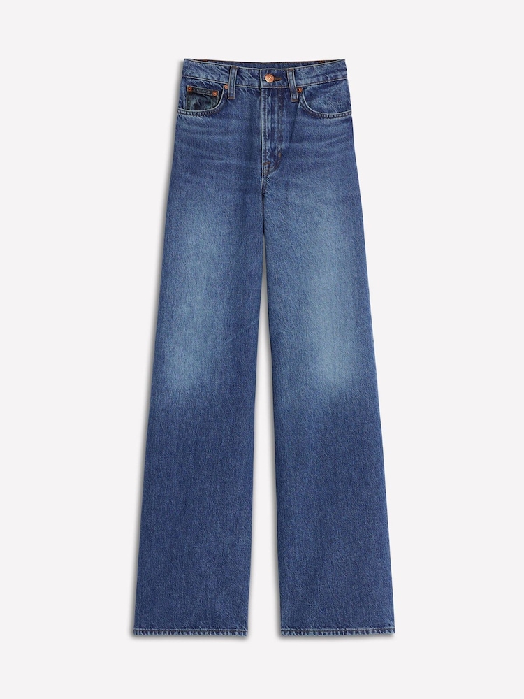 Boden Blue High Rise Wide Leg Jeans - Image 7 of 7