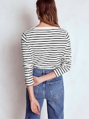 Boden Black Olivia Long Sleeve Breton T-Shirt - Image 2 of 5
