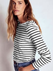 Boden Black Olivia Long Sleeve Breton T-Shirt - Image 3 of 5