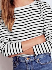 Boden Black Olivia Long Sleeve Breton T-Shirt - Image 4 of 5