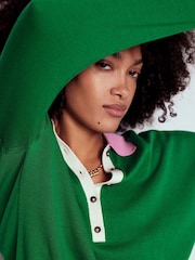 Boden Green Relaxed Lara Cotton Henley Jumper - Image 2 of 6