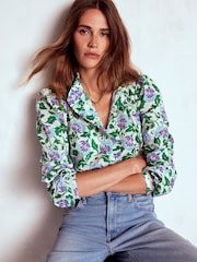 Boden Green Helena Cotton Top - Image 1 of 5