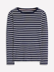 Boden Blue Olivia Long Sleeve Breton T-Shirt - Image 5 of 5