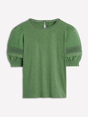 Boden Green Lottie Puff Sleeve Top - Image 5 of 5