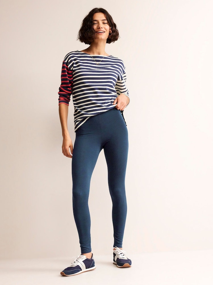 Boden Blue High Rise Jersey Leggings - Image 1 of 5 Boden Blue High Rise Jersey Leggings - Image 1 of 5