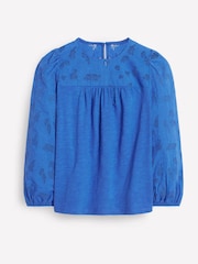 Boden Blue May Broderie Top - Image 4 of 4