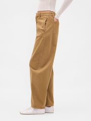 Gap Brown Mid Rise Twill Barrel Trousers - Image 3 of 5