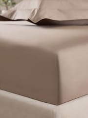 Dark Natural Collection Luxe 400 Thread Count Egyptian Deep Fitted Cotton Sateen Sheet - Image 2 of 2
