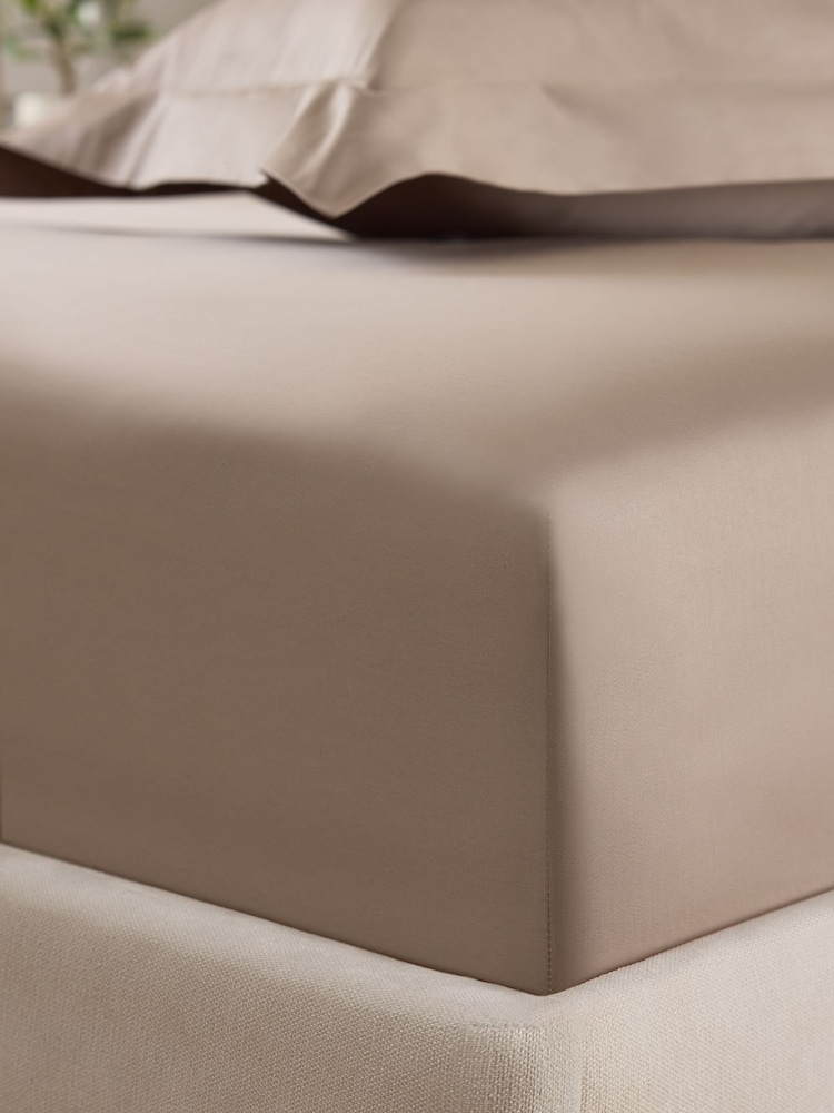 Dark Natural Collection Luxe 400 Thread Count Egyptian Deep Fitted Cotton Sateen Sheet - Image 2 of 2