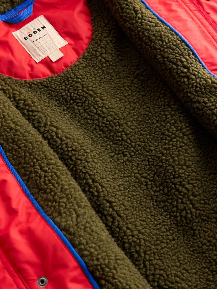 Boden Red Borg Lined Jacket - Image 5 of 5 Boden Red Borg Lined Jacket - Image 5 of 5