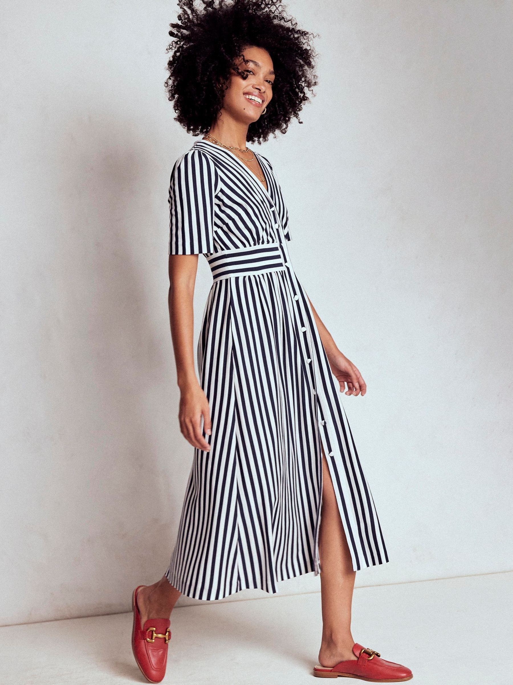 Buy Boden Black/White Natalia Jersey Tea Dress from Next USA