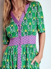 Boden Green Natalia Jersey Tea Dress - Image 2 of 7