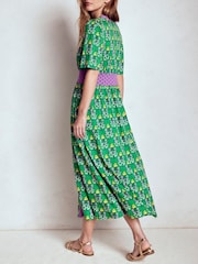 Boden Green Natalia Jersey Tea Dress - Image 3 of 7