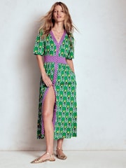Boden Green Natalia Jersey Tea Dress - Image 4 of 7
