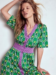 Boden Green Natalia Jersey Tea Dress - Image 5 of 7