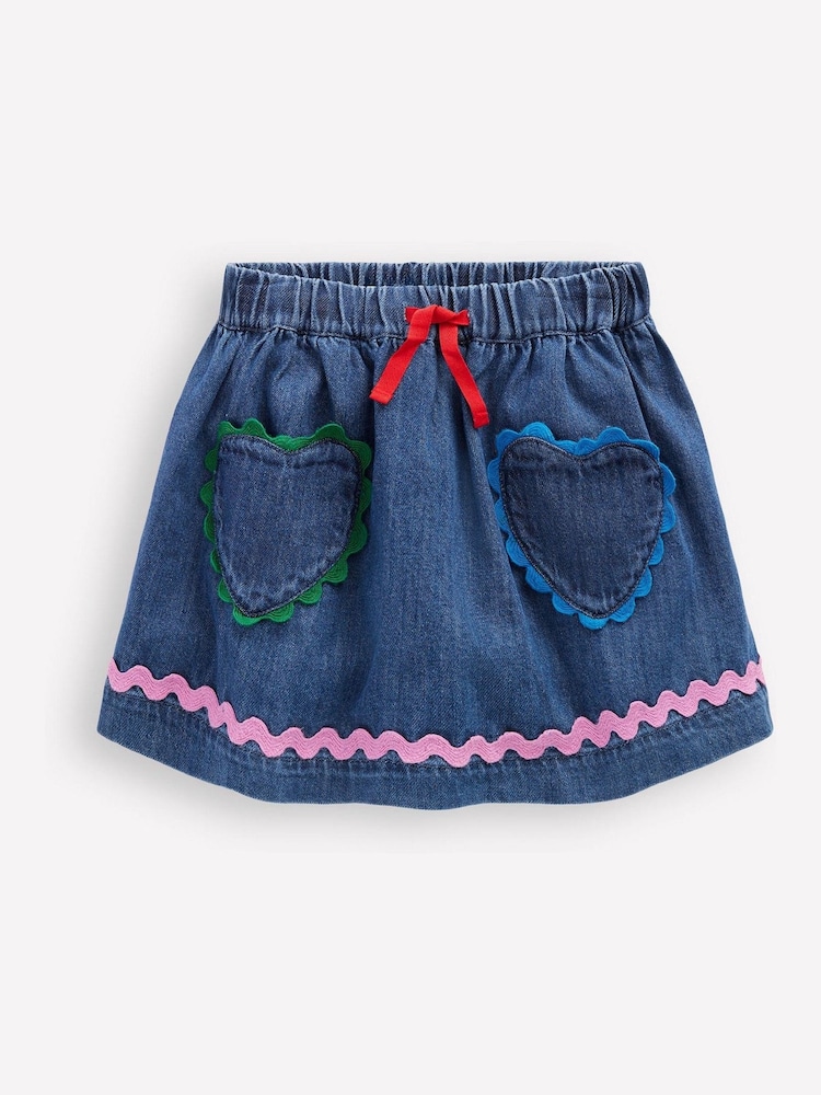 Boden Blue Ric Rac Skirt - Image 1 of 3 Boden Blue Ric Rac Skirt - Image 1 of 3