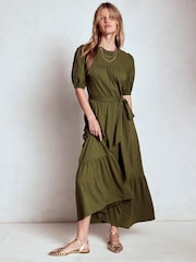 Boden Green Lorelei Broderie Jersey Dress - Image 1 of 7