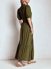Boden Green Lorelei Broderie Jersey Dress - Image 2 of 7