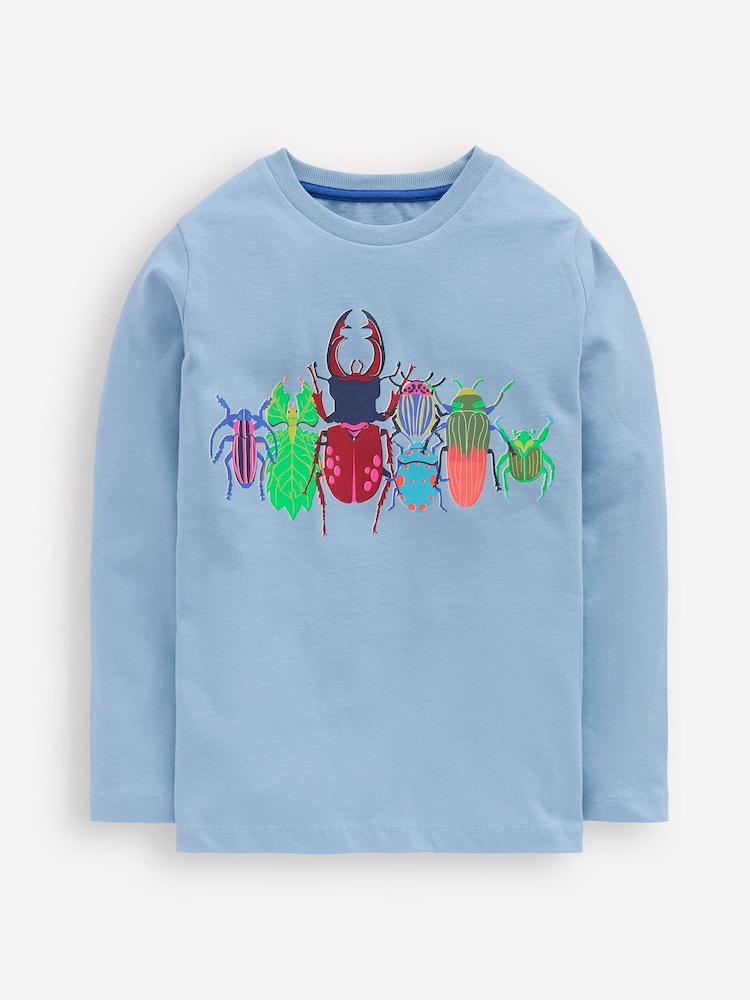 Boden Blue Long Sleeve Riso T-Shirt - Image 1 of 3