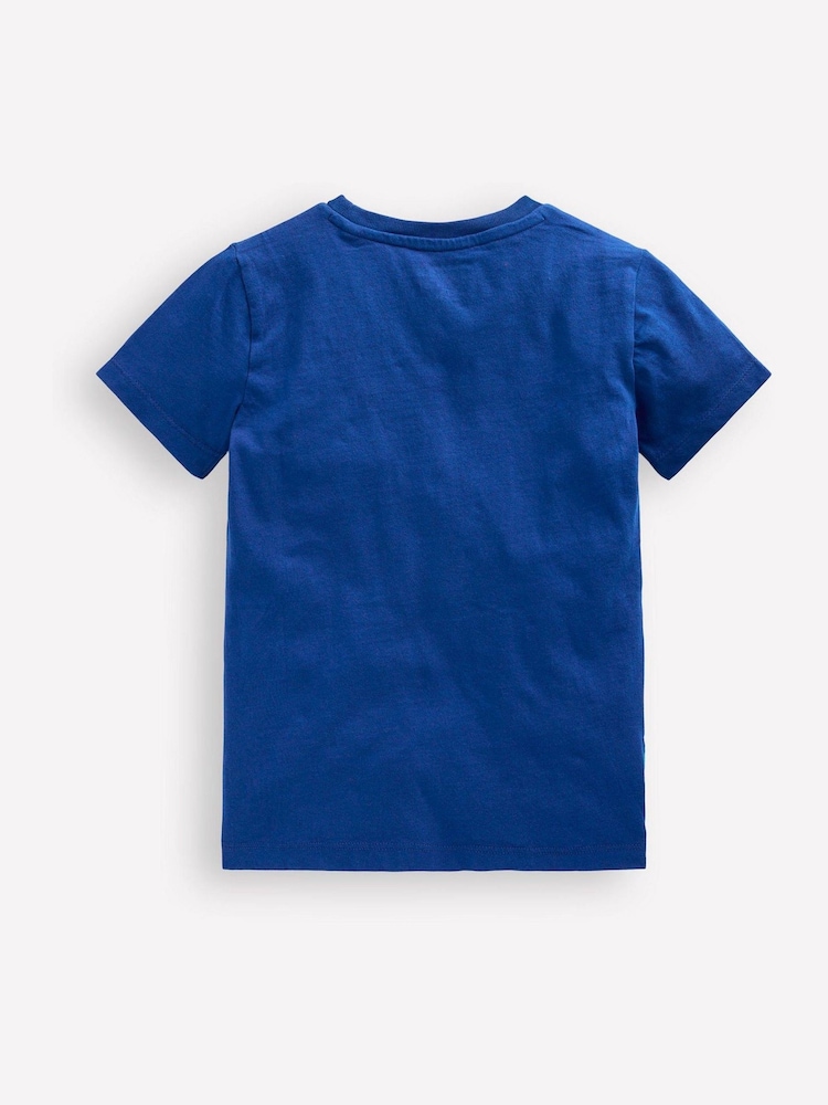 Boden Blue Short Sleeve Appliqué T-Shirt - Image 2 of 3