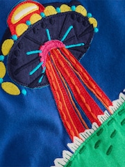 Boden Blue Short Sleeve Appliqué T-Shirt - Image 3 of 3