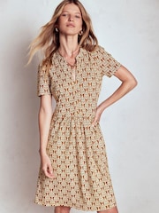 Boden Brown Naomi Short Sleeve Dress - Image 1 of 5