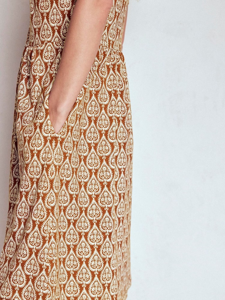 Boden Brown Naomi Short Sleeve Dress - Image 2 of 5