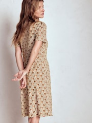 Boden Brown Naomi Short Sleeve Dress - Image 3 of 5