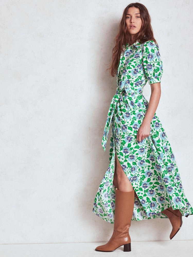 Buy Boden Green Alexa Maxi Shirt Dress from Next USA