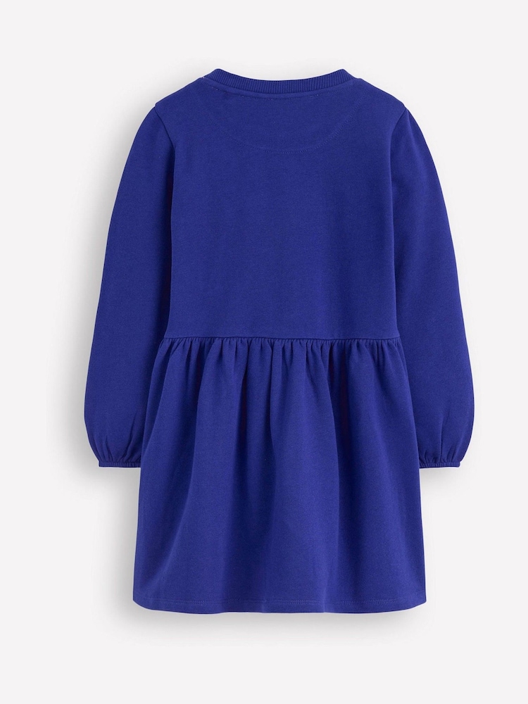 Boden Blue Appliqué Sweatshirt Dress - Image 2 of 3