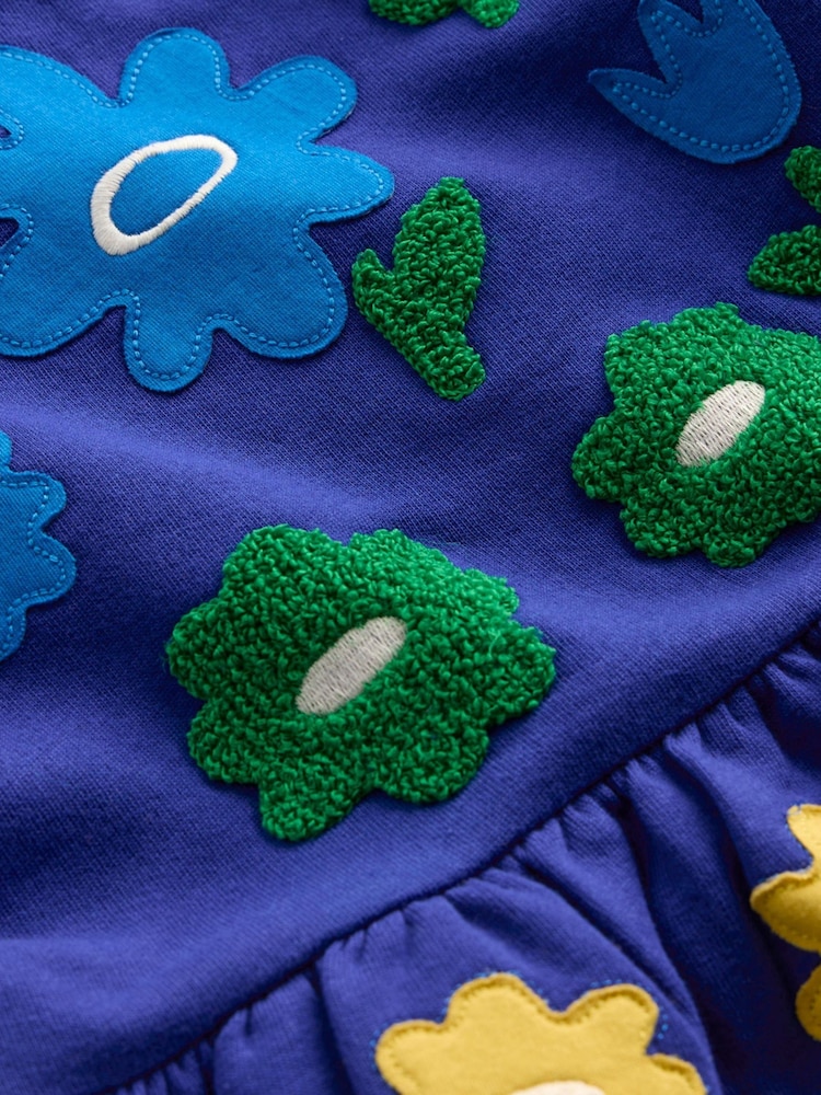 Boden Blue Appliqué Sweatshirt Dress - Image 3 of 3