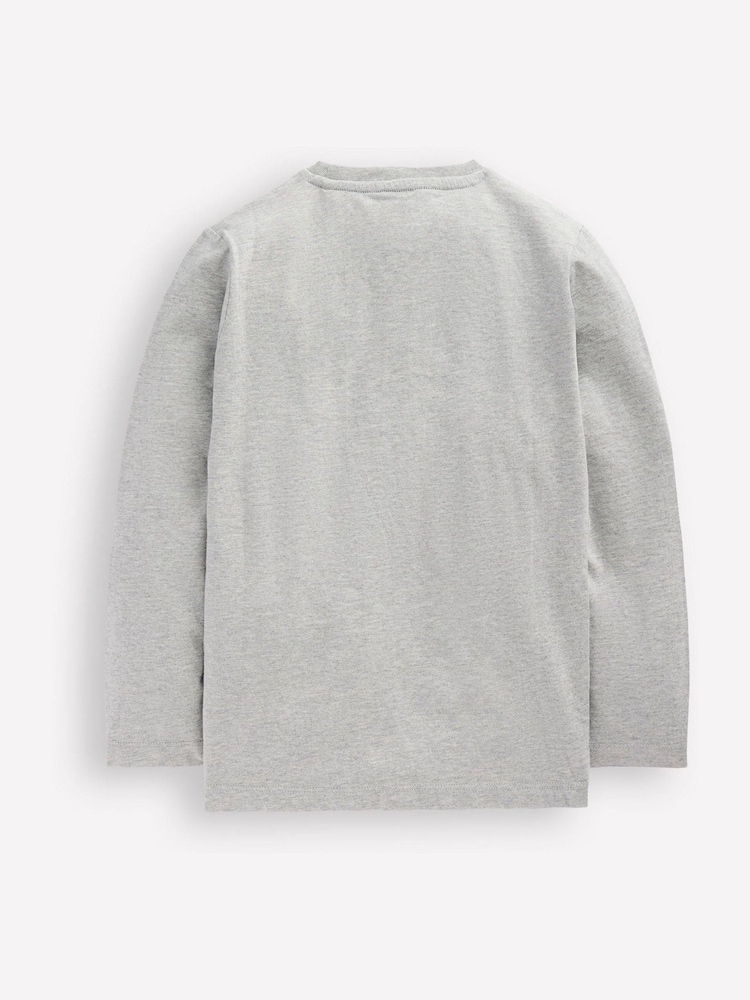 Boden Light Grey Long Sleeve Bouclé T-shirt - Image 2 of 3