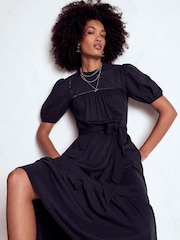 Boden Blue Lorelei Broderie Jersey Dress - Image 1 of 4