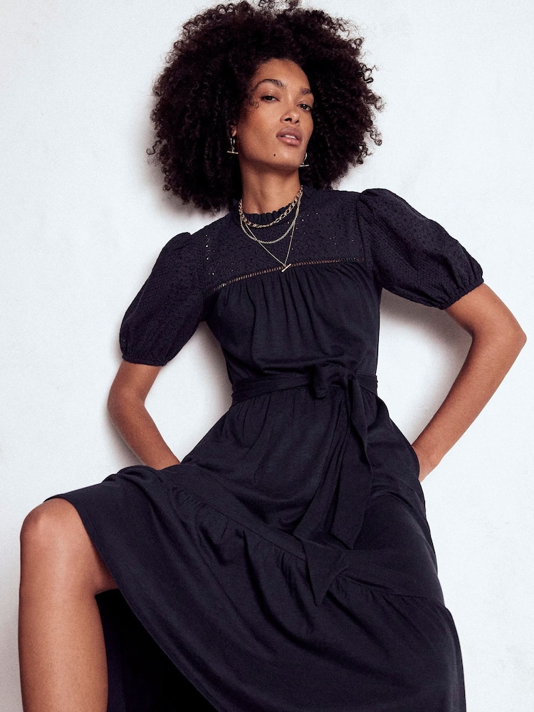 Boden Blue Lorelei Broderie Jersey Dress - Image 1 of 4