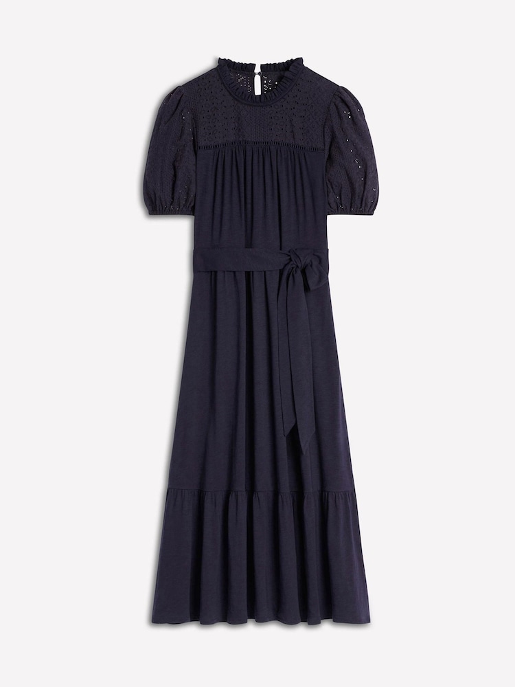 Boden Blue Lorelei Broderie Jersey Dress - Image 4 of 4 Boden Blue Lorelei Broderie Jersey Dress - Image 4 of 4