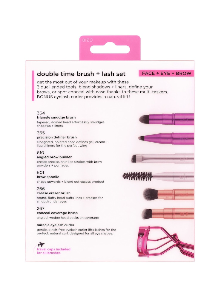 Real Techniques Double Time Eye Brush & Eyelash Curler Set - Image 2 of 5 Real Techniques Double Time Eye Brush & Eyelash Curler Set - Image 2 of 5