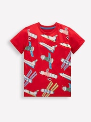 Boden Red 100% Cotton Glow In The Dark T-Shirt - Image 1 of 3