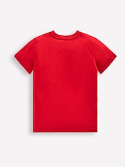 Boden Red 100% Cotton Glow In The Dark T-Shirt - Image 2 of 3