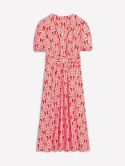 Boden Orange Sofia Trim Jersey Midi Dress - Image 5 of 5